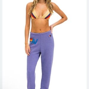 Aviator Nation LOGO STITCH SWEATPANTS - LAVENDER